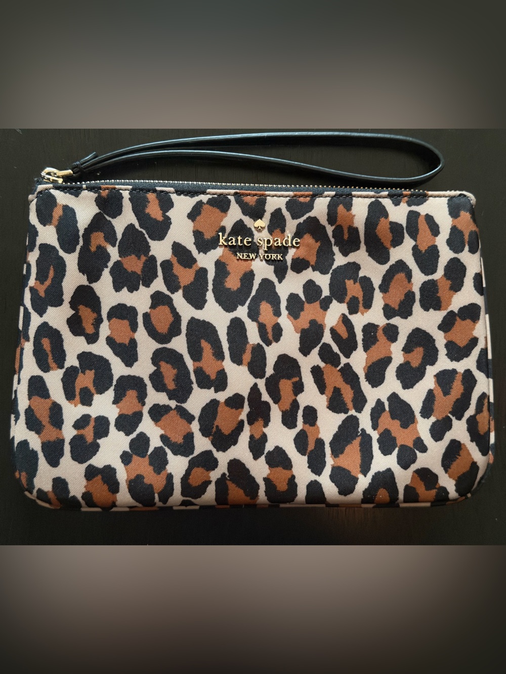 kate spade Leopard Print Wristlet Clutch - Black, Brown, Cream